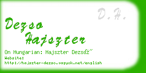 dezso hajszter business card